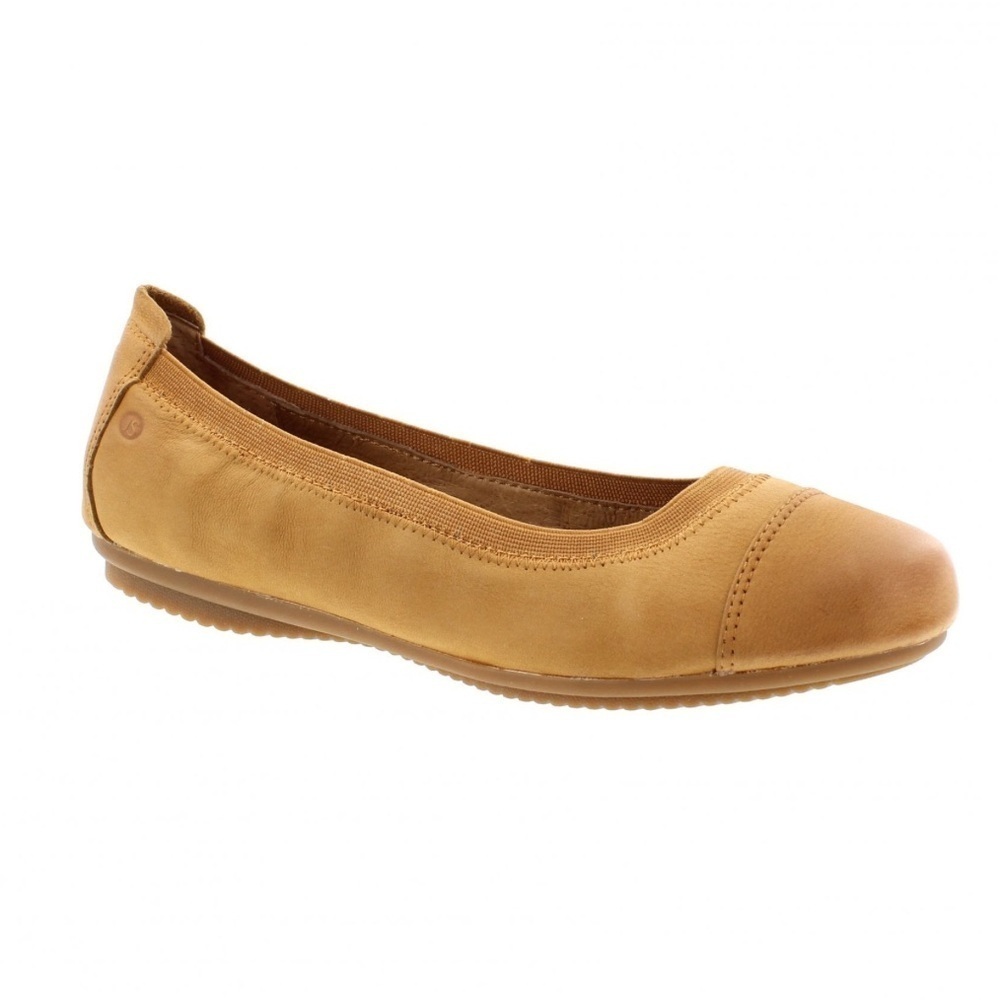 Josef Siebel Tan Rounded Toe Leather Slip On Ballet Casual Flats Size 9